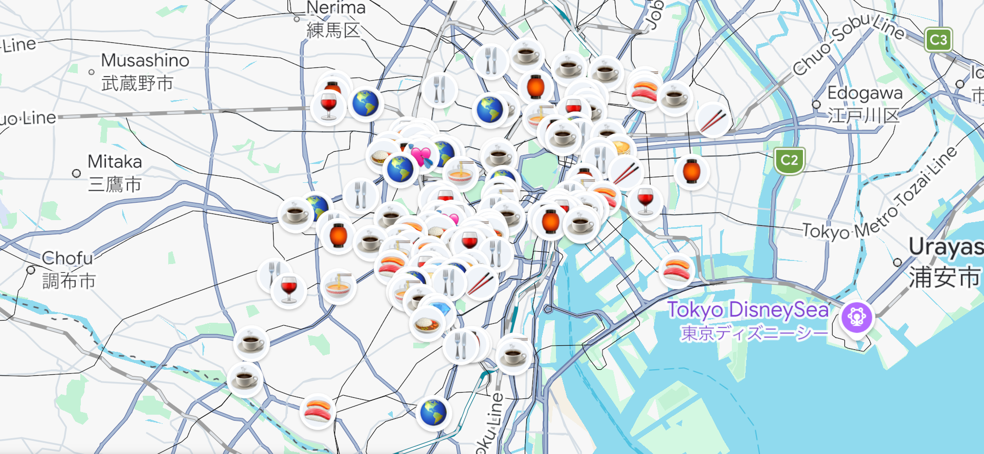 Tokyo Food & Drink Map